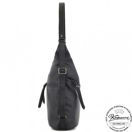  Женская кожаная сумка-трансформер "Ливадия" (черная)